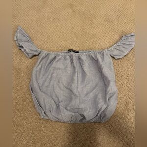 Brandy Melville off the shoulder top pinstripe